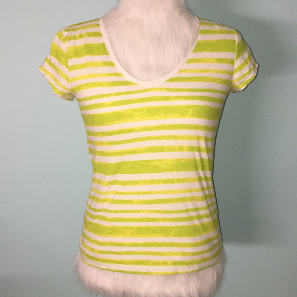 Green striped shirt